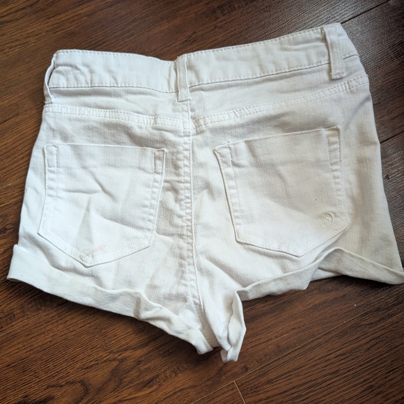 White Distressed Women Shorts - Picture 2 of 2